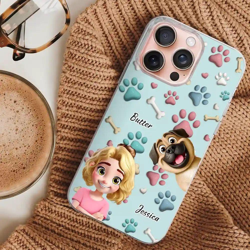 Dog Mom Dog Dad Personalized Clear Phone Case